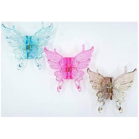 PINZA MARIPOSA CRISTAL GRANDE $25
