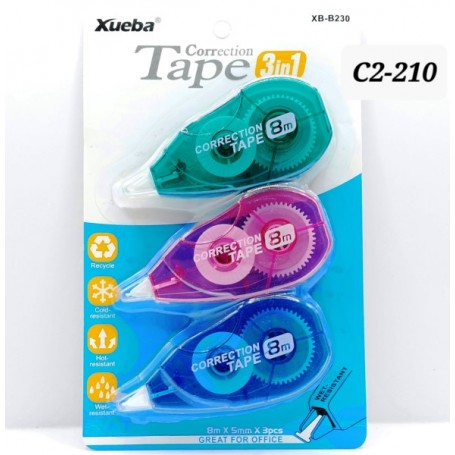 CORRECTOR CINTA 3 PIEZAS $32