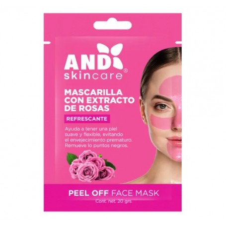 MASCARILLA FACIAL PEEL OFF EXTRACTO DE ROSAS$10