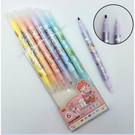 SET MARCATEXTOS BORRABLES KAWAI 6PZ $72