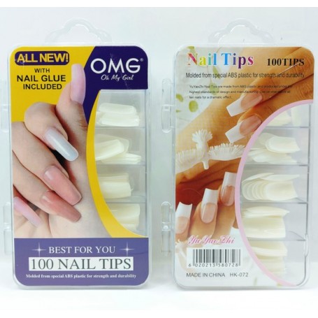 NAIL TIPS ESTUCHE 100PZS $30