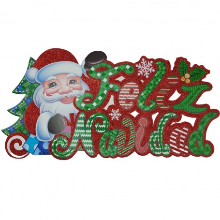 LETRERO FELIZ NAVIDAD PARA PUERTA $30