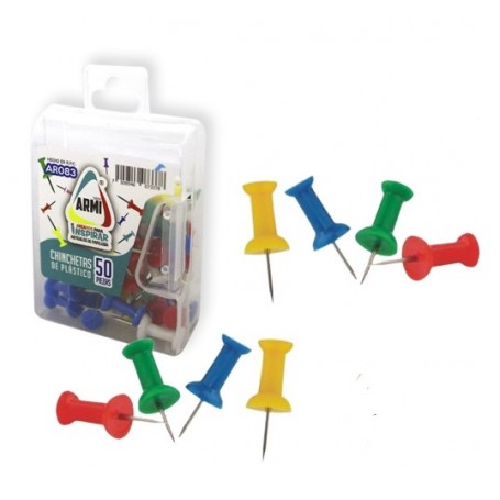 CHINCHETA DE PLASTICO EN COLORES ARMI $15