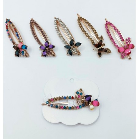 BROCHE METAL C/BRILLOS 7CM $15