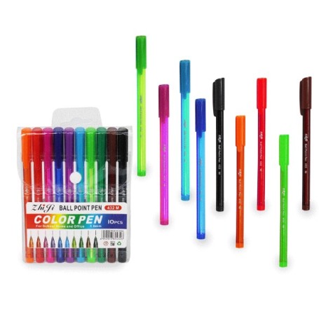 PLUMAS SET 10 PZAS COLOR PEN $40