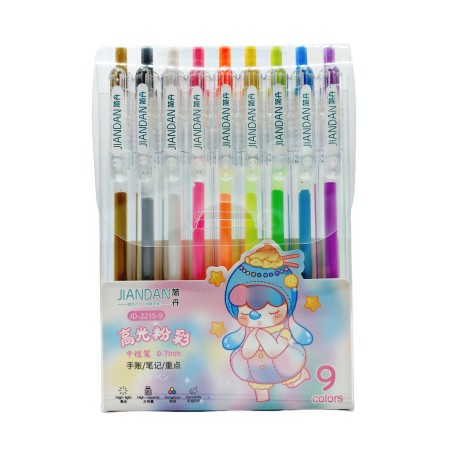 SET PLUMAS DE GEL KAWAI  9PZS V/C $83