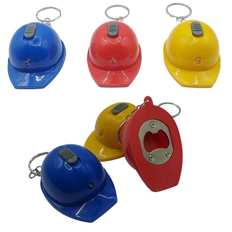 LLAVERO DESTAPADOR CASCO CON LUZ $10