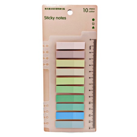 POST IT NOTES CAFÉ C/REGLA  4X1CM $17