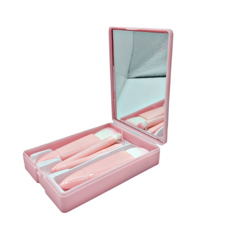 SET DE BROCHAS EN ESTUCHE CON ESPEJO $35