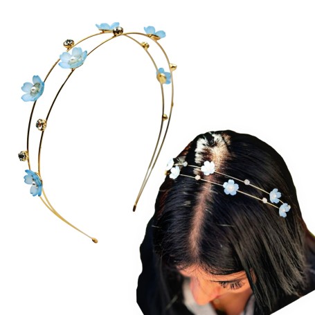 DIADEMA METALICA DECORADA $35