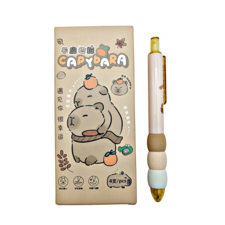 PAQ PLUMA CAPIBARA 4 PZS $40