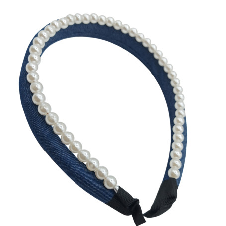 DIADEMA DOBLE C PERLAS $42